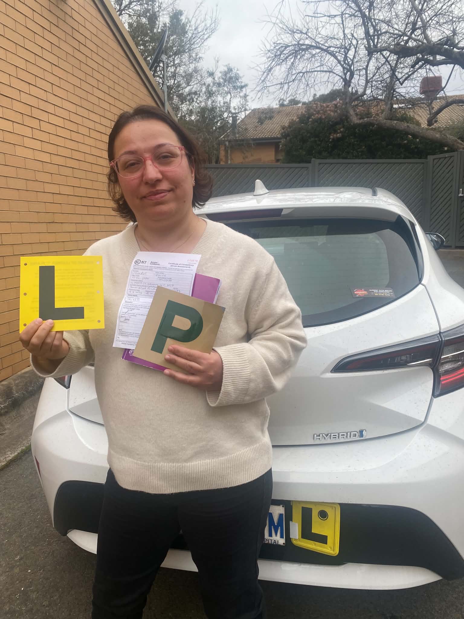 From L to P — driving lesson with ACT Capital Driving School in Canberra ACT