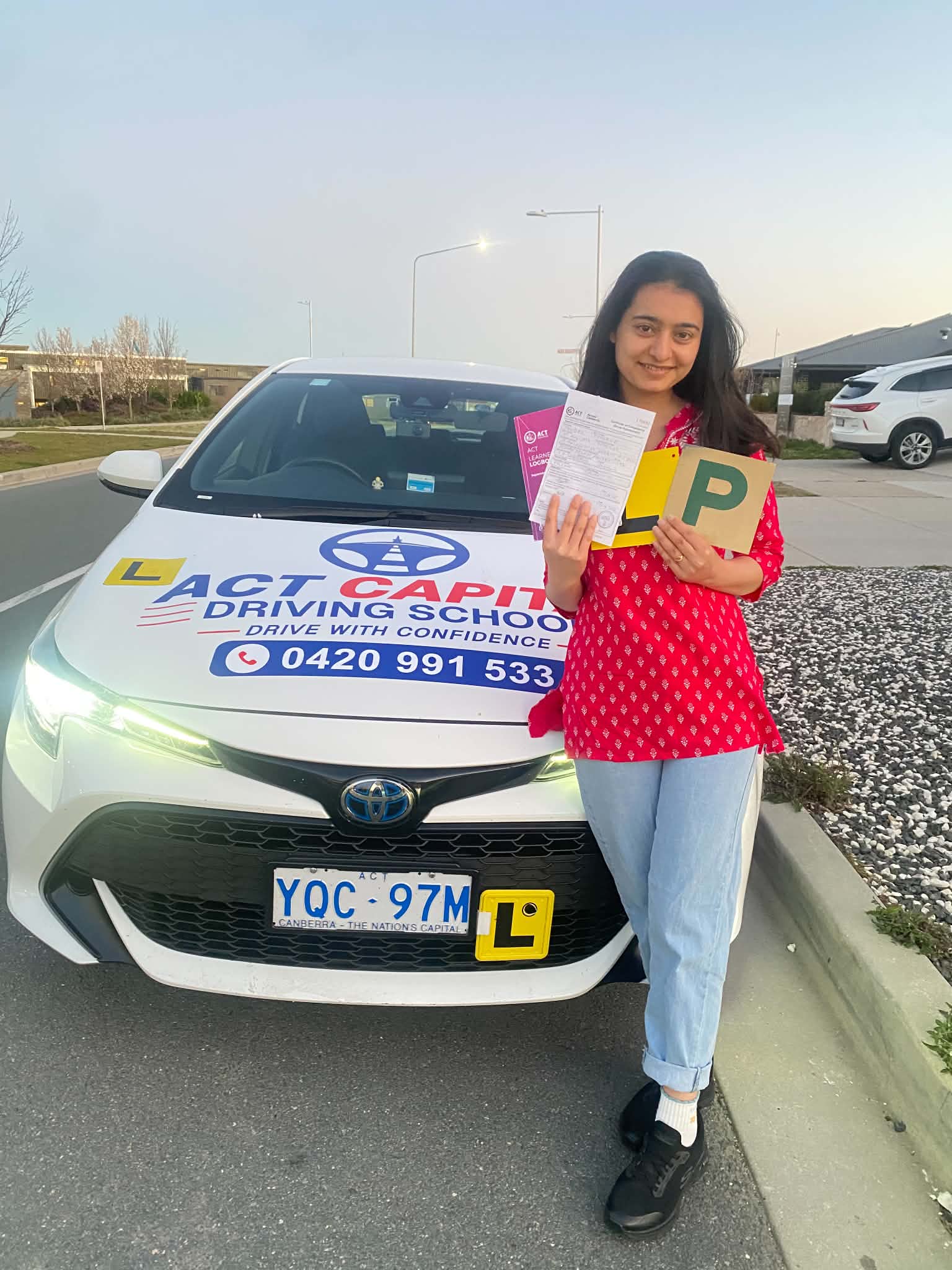 Logbook complete — driving lesson with ACT Capital Driving School in Canberra ACT